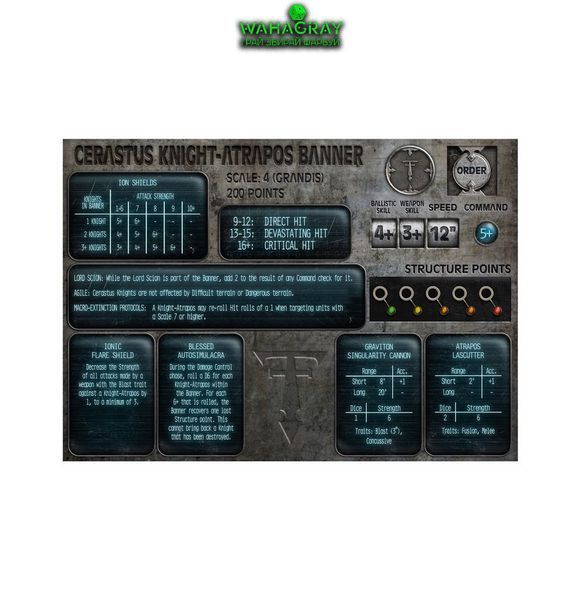 Набор миниатюр LEGIONS IMPERIALIS - MECHANICUM CERASTUS KNIGHTS ATRAPOS