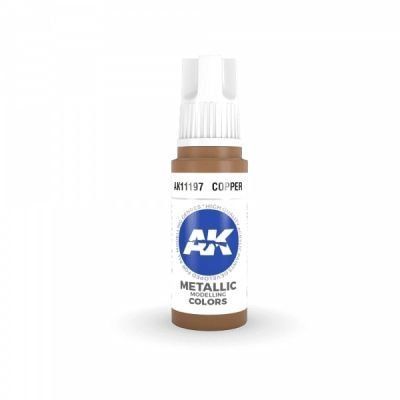 Фарба COPPER METALLIC - МЕДЬ МЕТАЛІК / INK АК-інтерактив AK11197