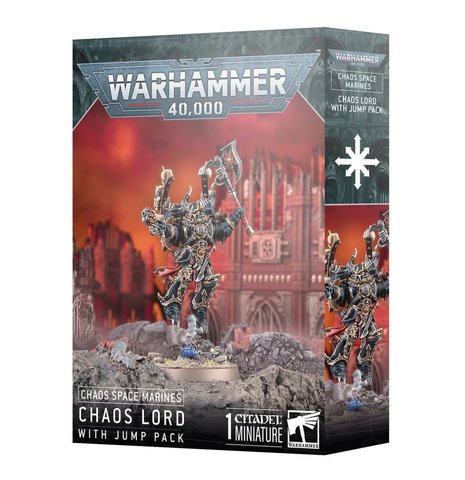 Передзамовлення Мініатюра CHAOS SPACE MARINES - CHAOS LORD WITH JUMP PACK 99120102193 фото