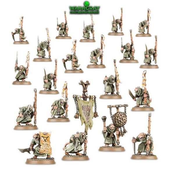 Набор миниатюр SKAVEN - PLAGUE MONKS
