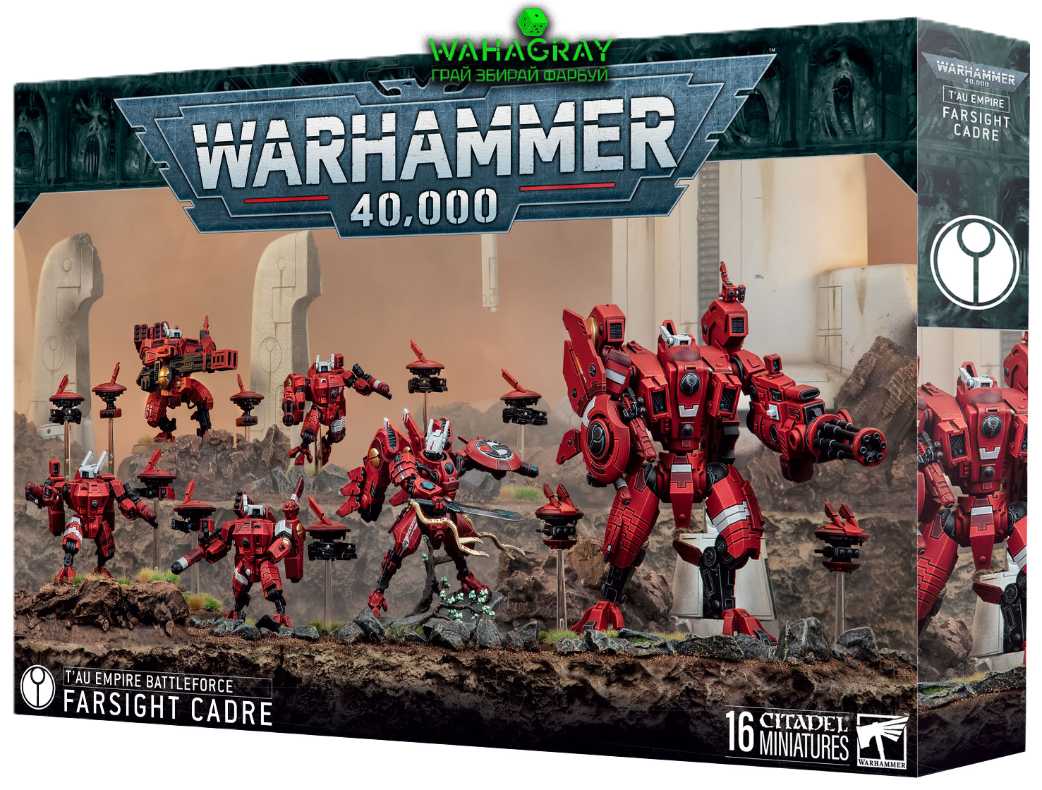 Warhammer 40,000 ミニチュアセット 2種 Набор миниатюр WARHAMMER 40000: T'AU EMPIRE - FARSIGHT CADRE