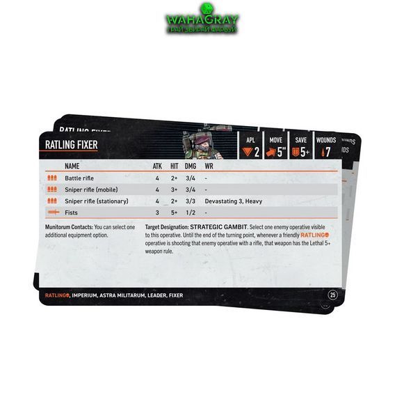 Карты KILL TEAM DATACARDS - RATLINGS (ENG)