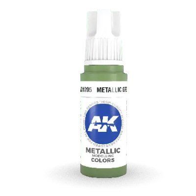 Фарба METALLIC GREEN METALLIC - ЗЕЛЕНИЙ МЕТАЛІК / INK АК-інтерактив AK11205