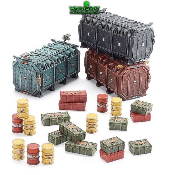 Терейн BATTLEZONE MANUFACTORUM - MUNITORUM ARMOURED CONTAINERS