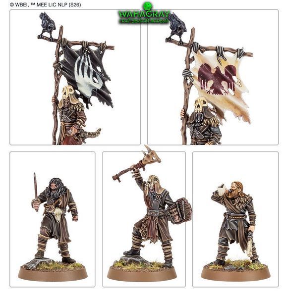 Предзаказ Набор миниатюр MIDDLE-EARTH SBG - HILL TRIBESMEN COMMANDERS