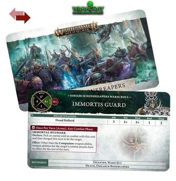 Карты WARSCROLL CARDS - OSSIARCH BONEREAPERS ENG