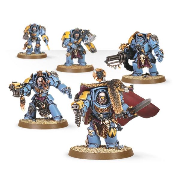 Набір мініатюр SPACE WOLVES - WOLF GUARD TERMINATORS 99120101345 фото