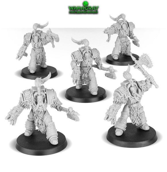 Набір мініатюр SPACE WOLVES - WOLF GUARD TERMINATORS