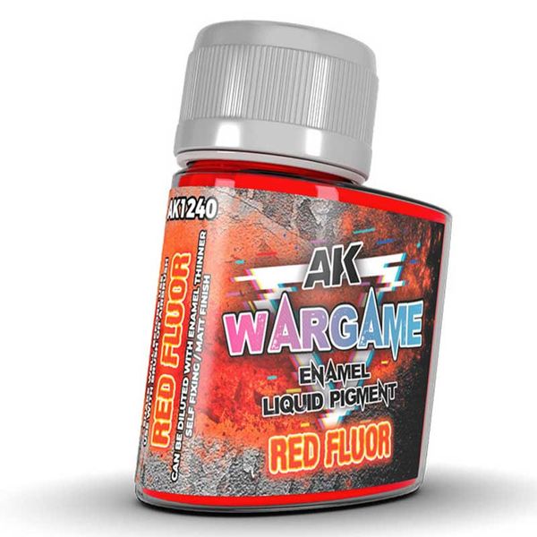 Пигмент RED FLUOR – WARGAME LIQUID PIGMENT AK1240 фото