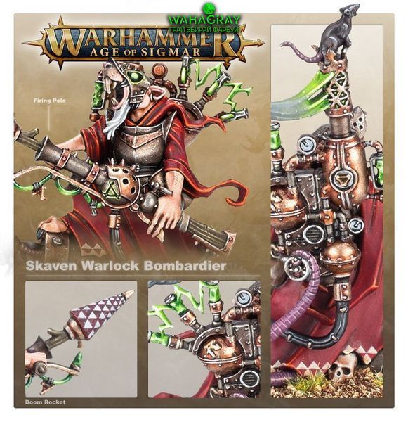 Мініатюра SKAVEN - WARLOCK BOMBARDIER