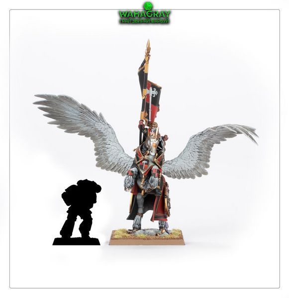 Миниатюра KINGDOM OF BRETONNIA - BATTLE STANDARD BEARER ON ROYAL PEGASUS