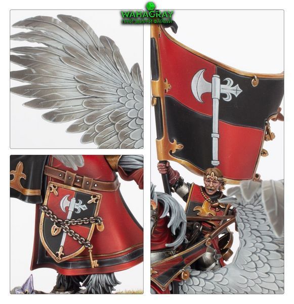 Миниатюра KINGDOM OF BRETONNIA - BATTLE STANDARD BEARER ON ROYAL PEGASUS