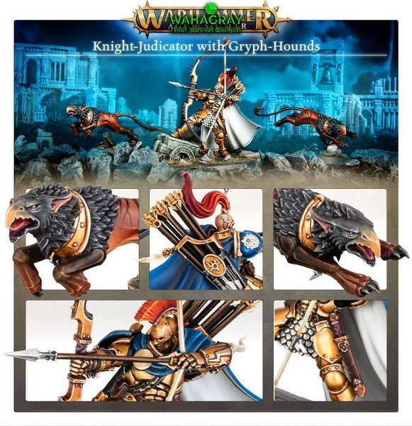 Набір мініатюр STORMCAST ETERNALS - KNIGHT-JUDICATOR WITH GRYPH-HOUNDS