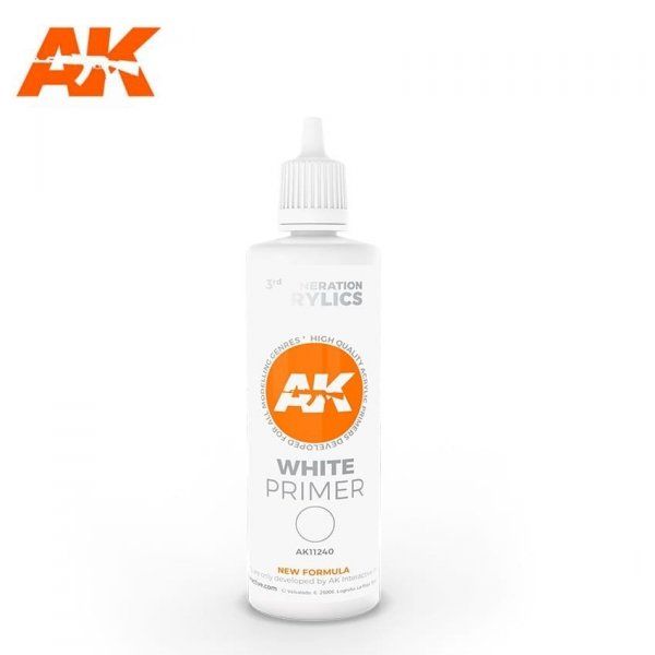 Краска WHITE PRIMER 100ML / Белый грунт AK11240 фото