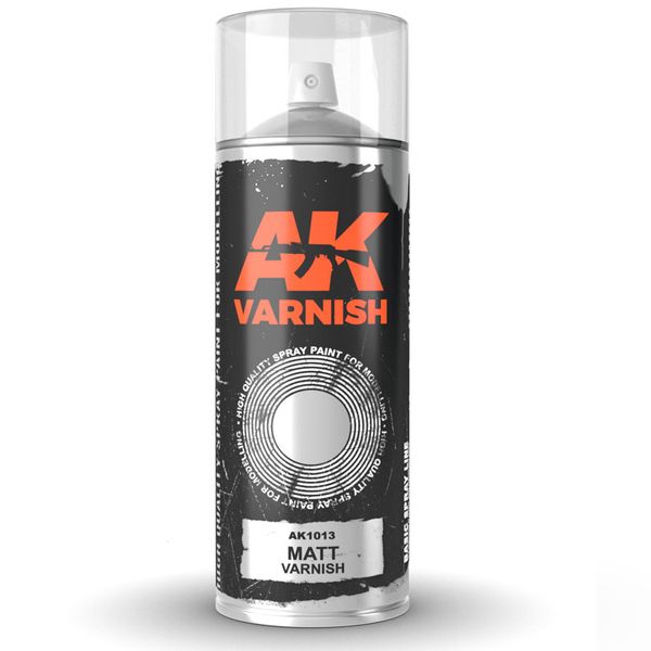 Matt Varnish - Spray 400ml (Includes 2 nozzles) / Лак матовый в аэрозоле 400мл AK1013 фото