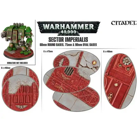 Бази для мініатюр SECTOR IMPERIALIS: 60MM ROUND, 75MM OVAL AND 90MM OVAL BASES 99120199041 фото