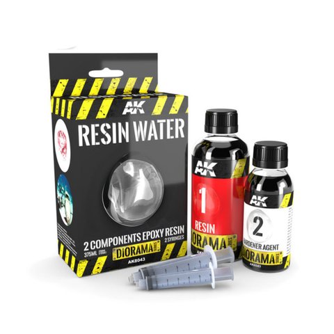 Resin Water 375ml - Двокомпонентна епоксидна смола для імітації чистої води AK8043 фото