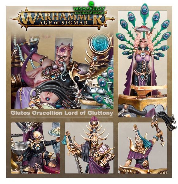Набор миниатюр HEDONITES OF SLAANESH - GLUTOS ORSCOLLION LORD OF GLUTTONY_st