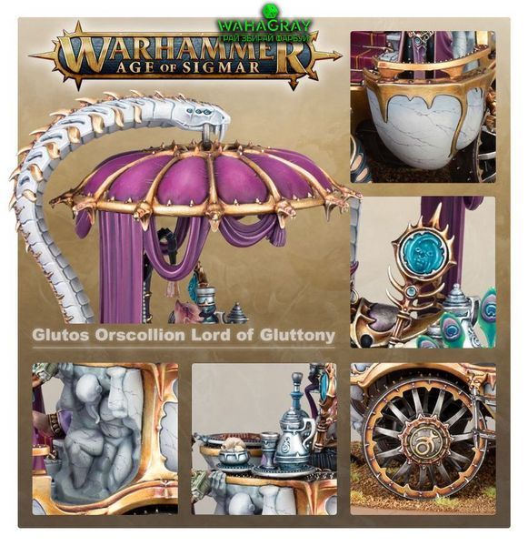 Набор миниатюр HEDONITES OF SLAANESH - GLUTOS ORSCOLLION LORD OF GLUTTONY_st