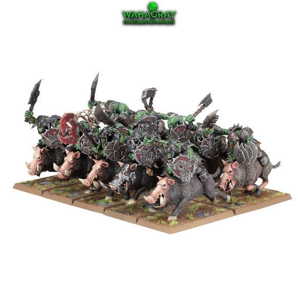 Набор миниатюр ORC & GOBLIN TRIBES - ORC BOAR BOYZ MOB