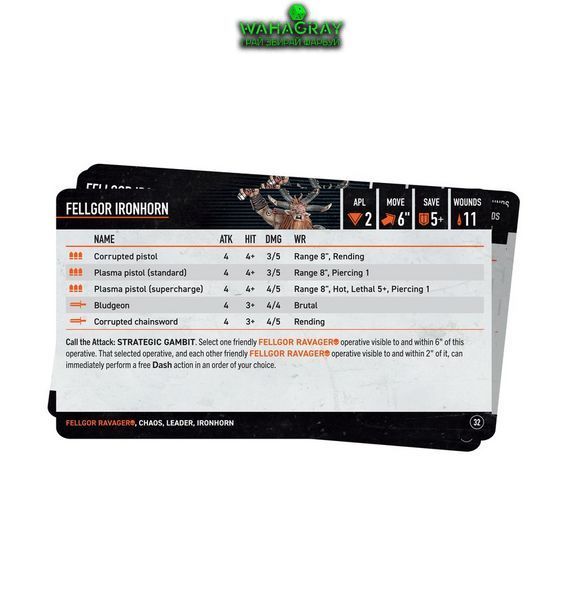 Карти KILL TEAM DATACARDS - FELLGOR RAVAGERS (ENG)