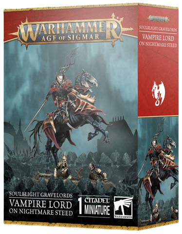 Миниатюра SOULBLIGHT GRAVELORDS - VAMPIRE LORD ON NIGHTMARE STEED
