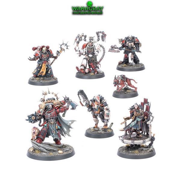 Набір мініатюр CHAOS SPACE MARINES - HURON BLACKHEART AND THE MASTERS OF THE MAELSTROM