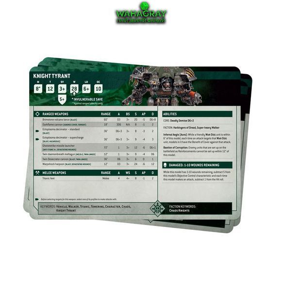 Карти DATASHEET CARDS - CHAOS KNIGHTS (ENG)
