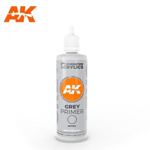 Краска GREY PRIMER 100ML / Серый грунт AK11241 фото