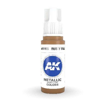 Фарба RUSTY BRASS METALLIC - ІРЖОВА ЛАТУНЬ МЕТАЛІК / INK АК-інтерактив AK11195
